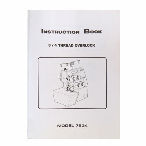 Instruction Book White Serger 7934