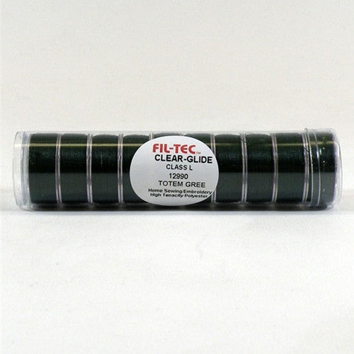 Clear-Glide Class L Poly Bobbin in Green Tube of 10