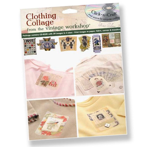 Clothing Collage Printable CD by Vintage Workshop