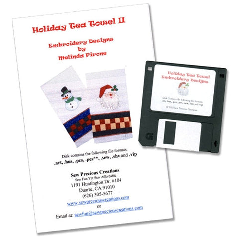 Holiday Tea Towel II Design CD by Sew Precious