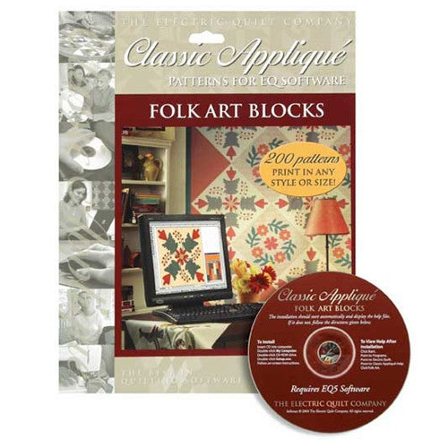 Folk Art Applique CD by Electric Quilt Co.