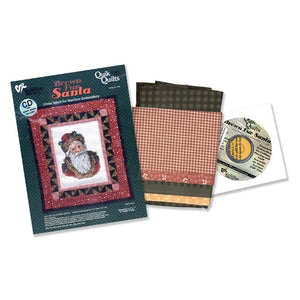 Brown Fur Santa Quik Quilt Kit by Vermillion Stitchery