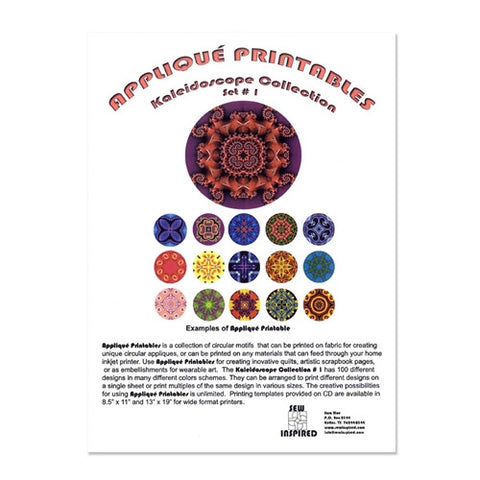 Applique Printables Kaleidoscope Collection 1 Kit