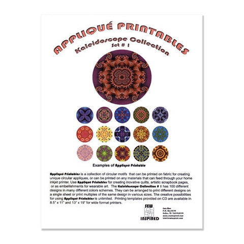 Applique Printables Kaleidoscope Collection 1 CD
