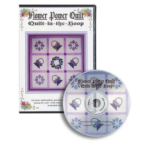 Flower Power Quilt-in-the-Hoop CD by Nicole Kim