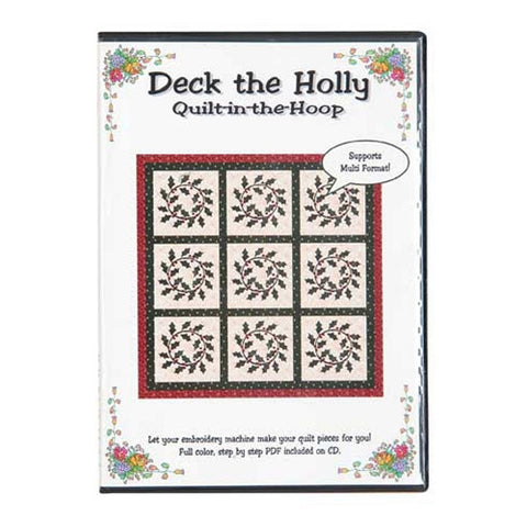 Deck the Holly Quilt-in-the-Hoop CD by Nicole Kim