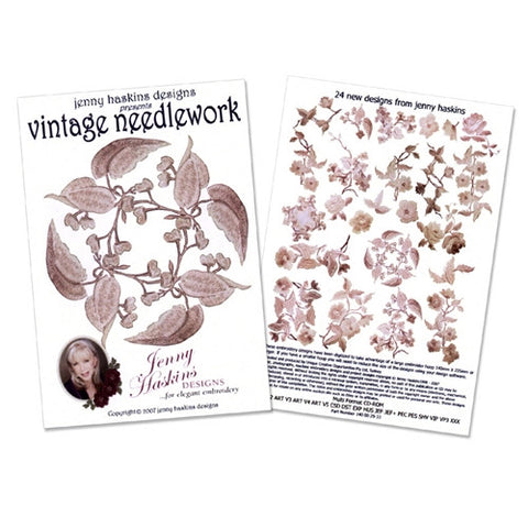 Vintage Needlework Design CD by Jenny Haskins