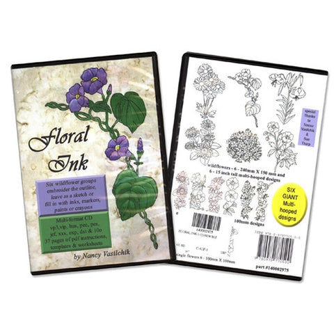 Floral Ink Design CD by Sew Biz