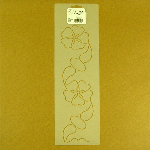 Flower Border Stencil, Golden Threads