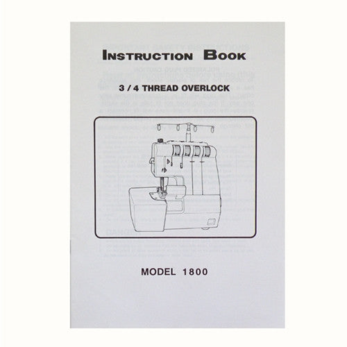 Instruction Book White Serger 1800