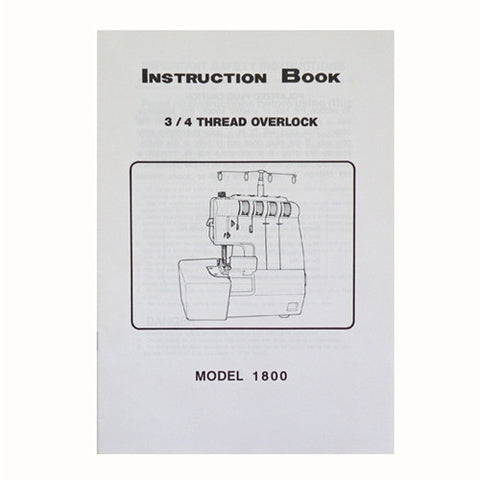 Instruction Book White Serger 1800
