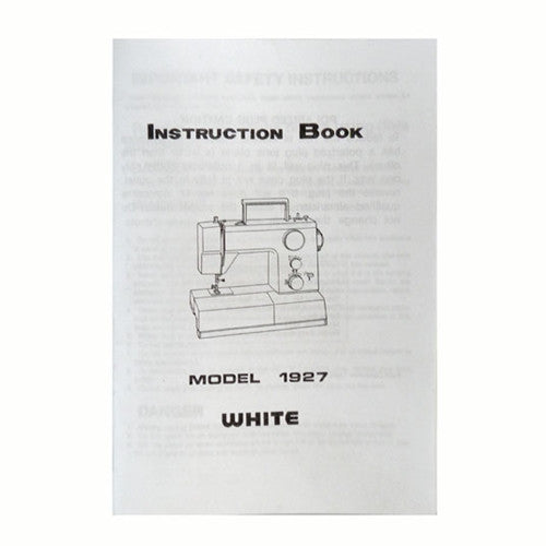 Instruction Book White 1927