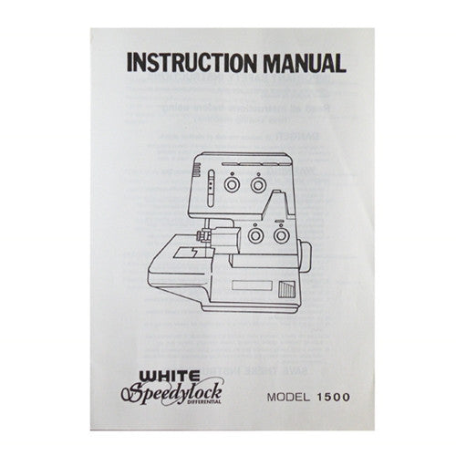 Instruction Book White Serger 1500
