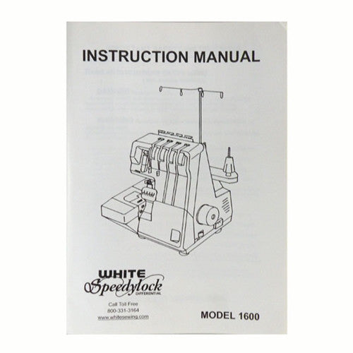 Instruction Book White Serger 1600