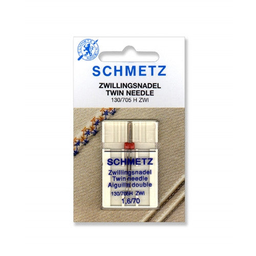 70/1.6 Schmetz Twin Needle,1 pack on a Card