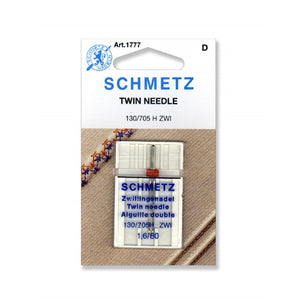 80/1.6 Schmetz Twin Needle, 1 pack on a Card