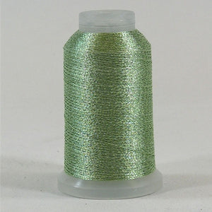 YLI Fine Metallic in Pale Green, 500yd Spool