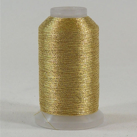 YLI Fine Metallic in Gold 2, 500yd Spool