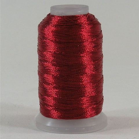 YLI Fine Metallic in Red, 500yd Spool