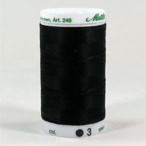 Mettler 60wt Embroidery Cotton in Black, 875yd Spool
