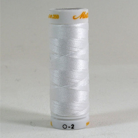 Mettler 30wt Embroidery Cotton in White, 219yd
