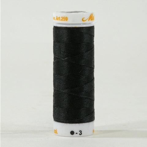 Mettler 30wt Embroidery Cotton in Black, 219yd