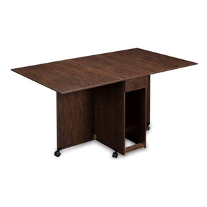 Assembled Cutting and Craft Table in Brown Pear Wood