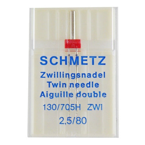 80/2.5 Schmetz Twin Needle,1 Pack