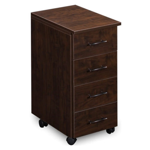 4 Drawer Storage Chest in Brown Pearwood