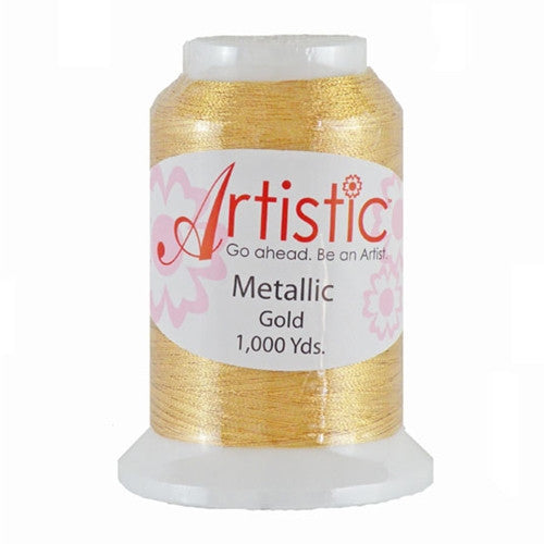 Artistic 40/2 Metallic Thread in Gold, 1000yd