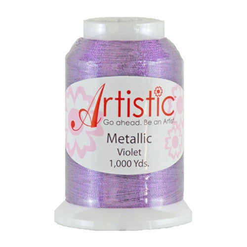 Artistic 40/2 Metallic Thread in Violet, 1000yd