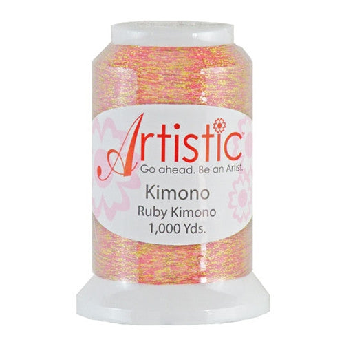 Artistic Kimono Metallic Thread in Ruby, 1000yd