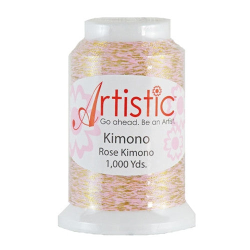 Artistic Kimono Metallic Thread in Rose, 1000yd
