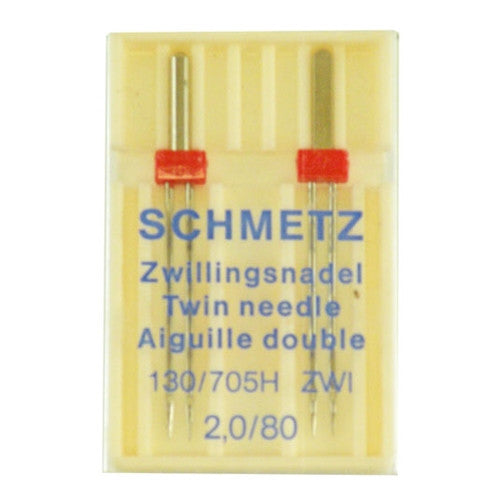 80/2.0 Schmetz Twin Needle,2 Pack
