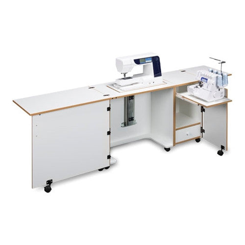 1050Q Quilting & Serging Combo Cabinet in White