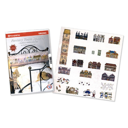Fantasy Town Square Embroidery CD #83
