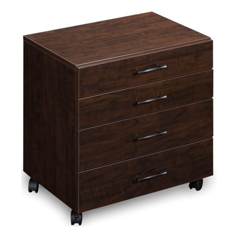 Sylvia Four Drawer Storage Chest in Brown Pearwood