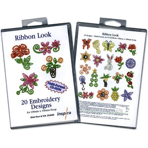 Ribbon Look Embroidery Design CD by Inspira