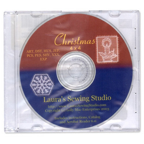 Christmas 4x4 Design CD by Laura's Sewing Studio