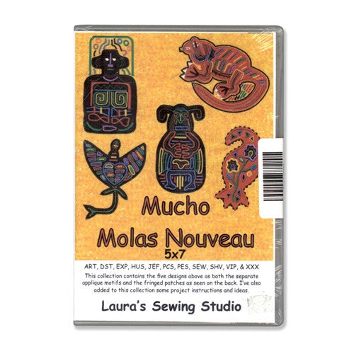 Mucho Molas Nouveau 5x7 Design CD by Laura's Sewing