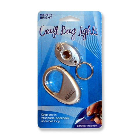 Silver Key Chain & Carabiner with LED Lights