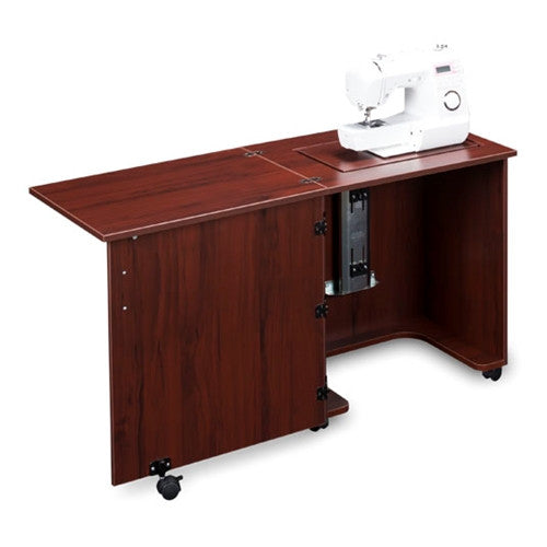 Compact Sewing Machine Cabinet in Mahogany Clove