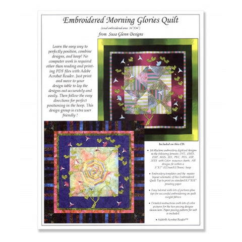 Morning Glories Quilt CD by Susa Glenn