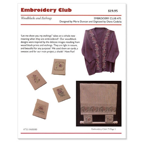 Woodblocks & Etchings Embroidery Club Disk #75