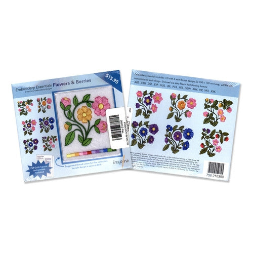 Inspira Embroidery Essentials Flowers & Berries CD