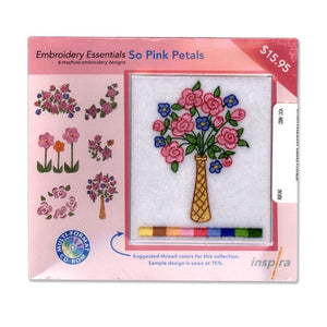 Inspira Embroidery Essentials So Pink Petals Design CD