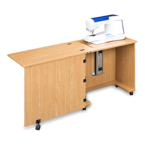 Compact Quality Sewing Machine Cabinet in Castle Oak