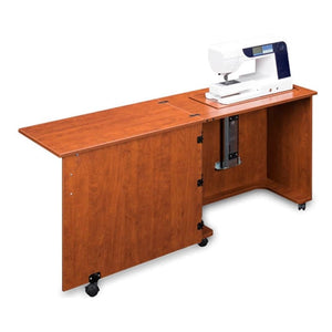 Compact Quality Sewing Machine Cabinet in Sunset Cherry