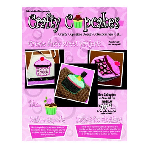 Dakota Collectables Crafty Cupcakes Embroidery Design CD #970443