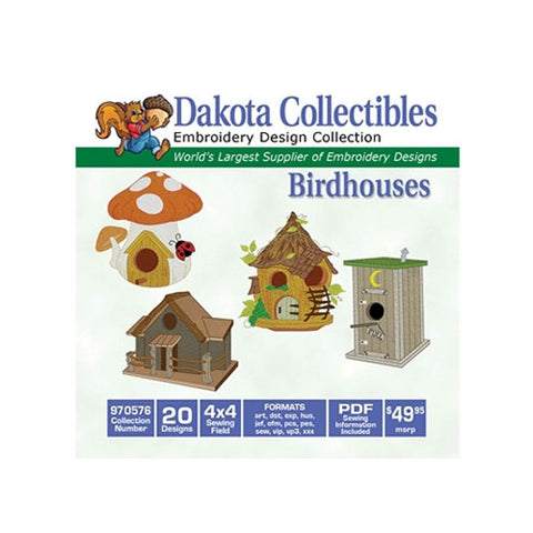 Dakota Collectibles Birdhouses Embroidery Design